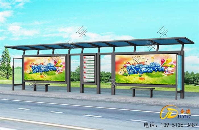 浙江候車亭安裝中
